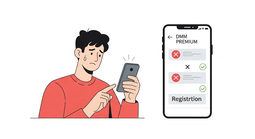 DMMプレミアムなのに入会画面